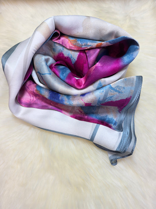 Foulard Soie Premium – Rectangle 170 x 60 cm Rose