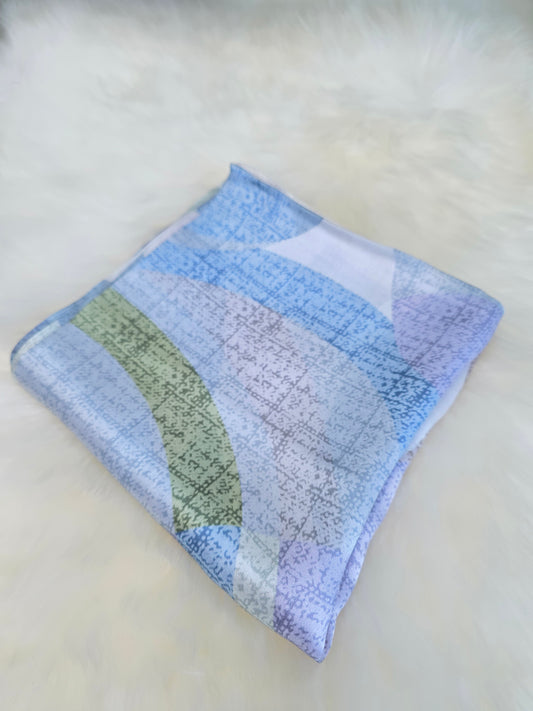 Foulard Soie Premium – Rectangle 170 x 60 cm Bleu