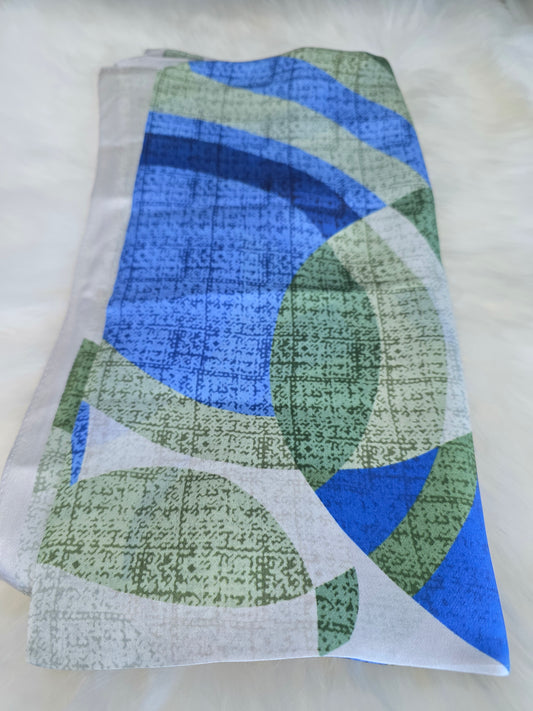 Foulard Soie Premium – Rectangle 170 x 60 cm Bleu