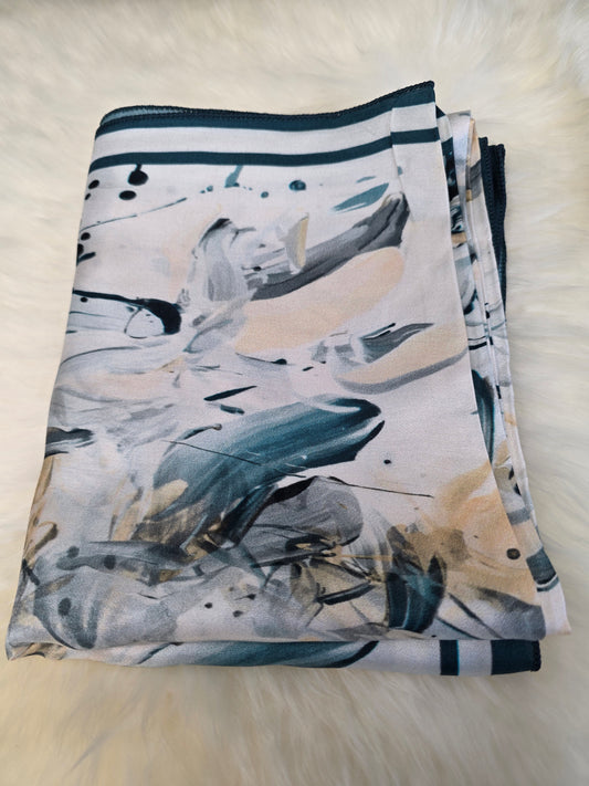 Foulard en Fibre de Soie imprimé 170×60 cm A07