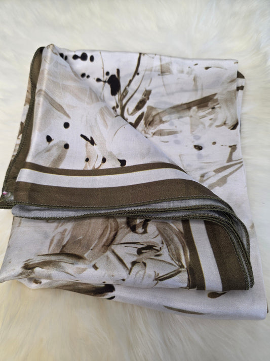 Foulard en Fibre de Soie imprimé 170×60 cm A06