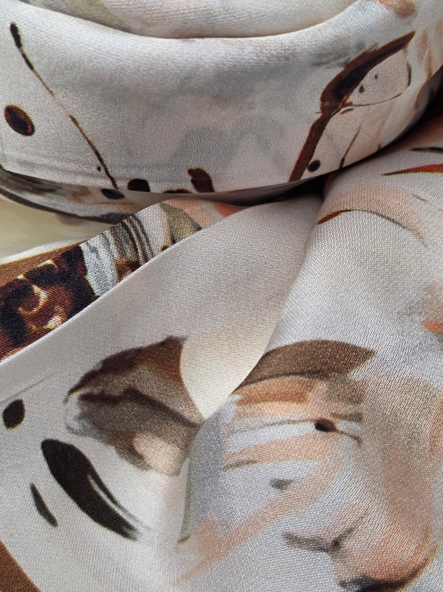 Foulard en Fibre de Soie imprimé 170×60 cm A11