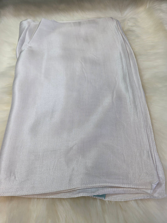 Foulard en Fibre de Soie Uni 170×60 cm Beige