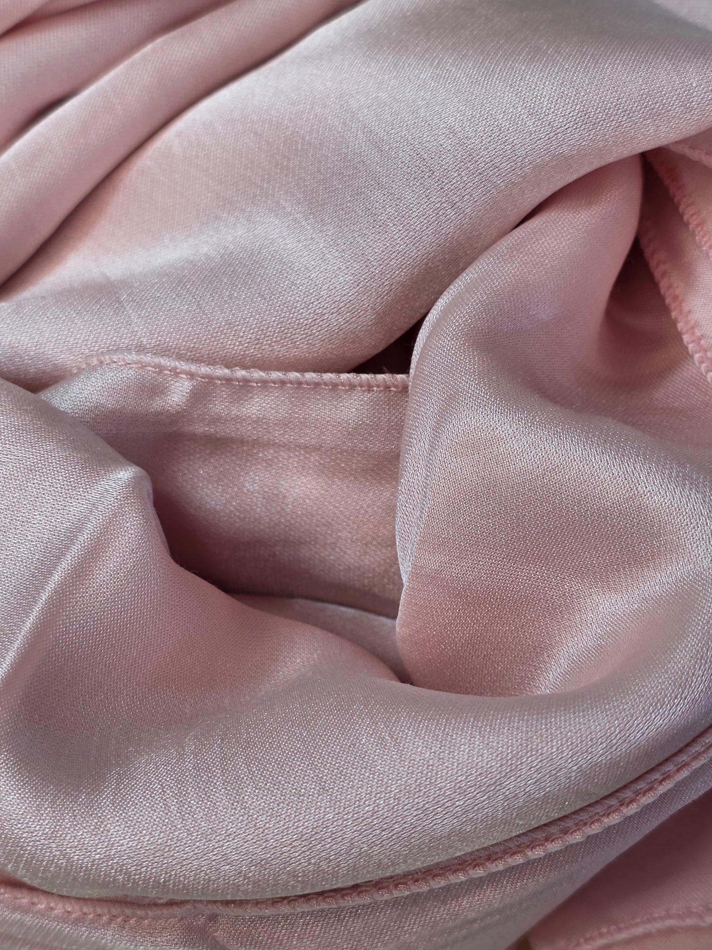 Foulard en Fibre de Soie Uni 170×60 cm Rose