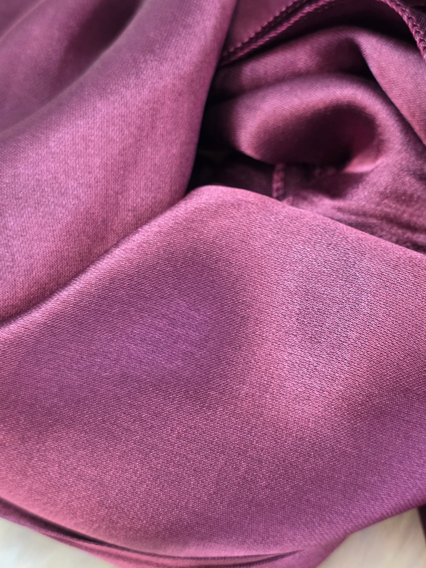 Foulard en Fibre de Soie Uni 170×60 cm Bordeau
