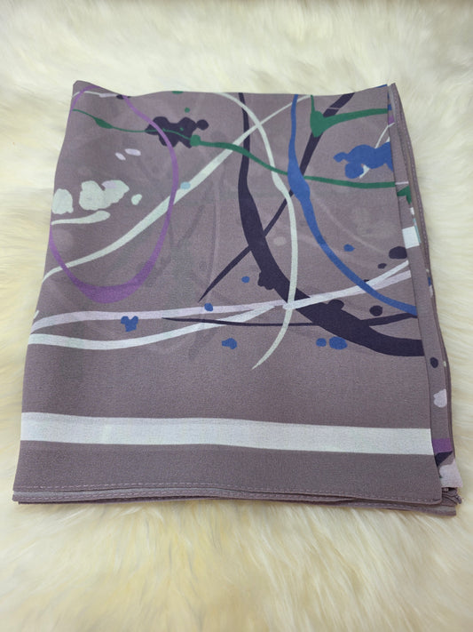 Foulard en Crêpe d'Italie 170×60 cm Violet