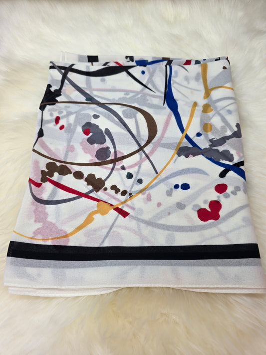 Foulard en Crêpe d'Italie 170×60 cm Beige