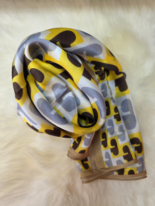 Foulard Soie Premium – Rectangle 170 x 60 cm Jaune