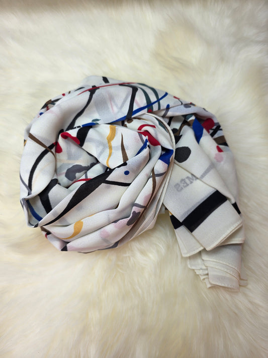 Foulard en Crêpe d'Italie 170×60 cm Beige