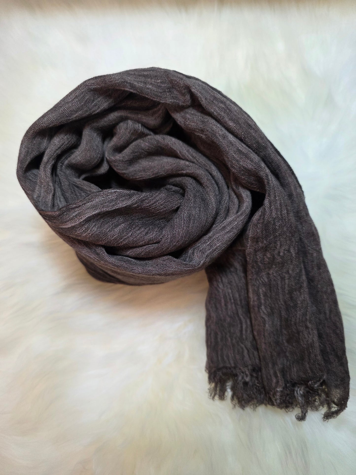 Foulard en modal brun foncé