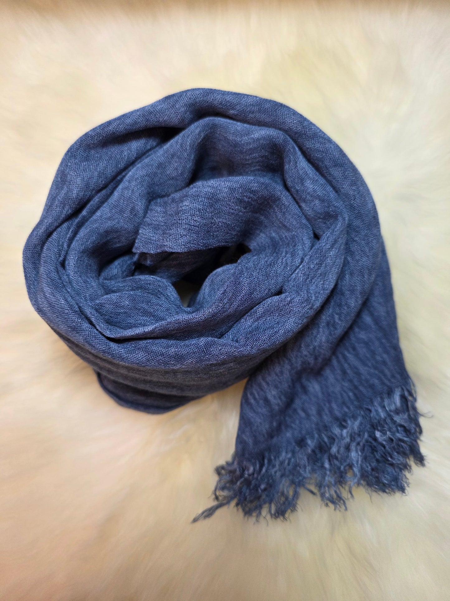Foulard en modal bleu jeans