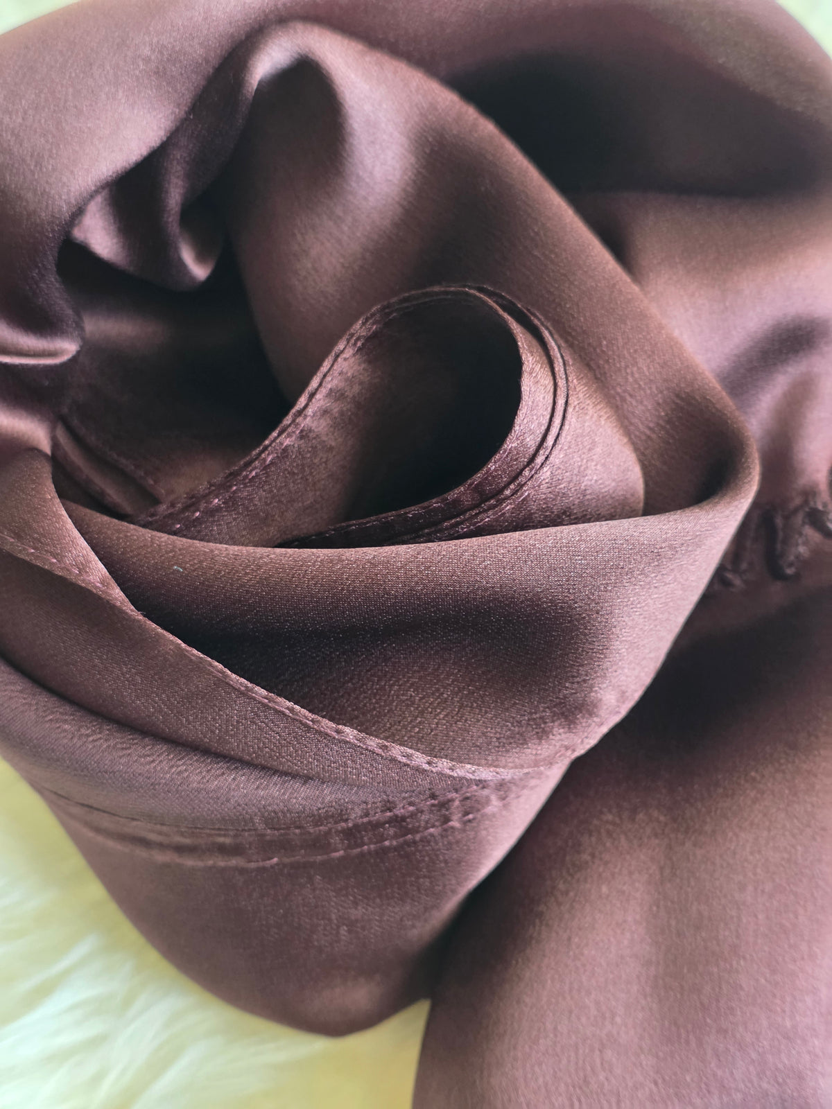 Foulard Soie Premium – Rectangle 170 x 60 cm brun