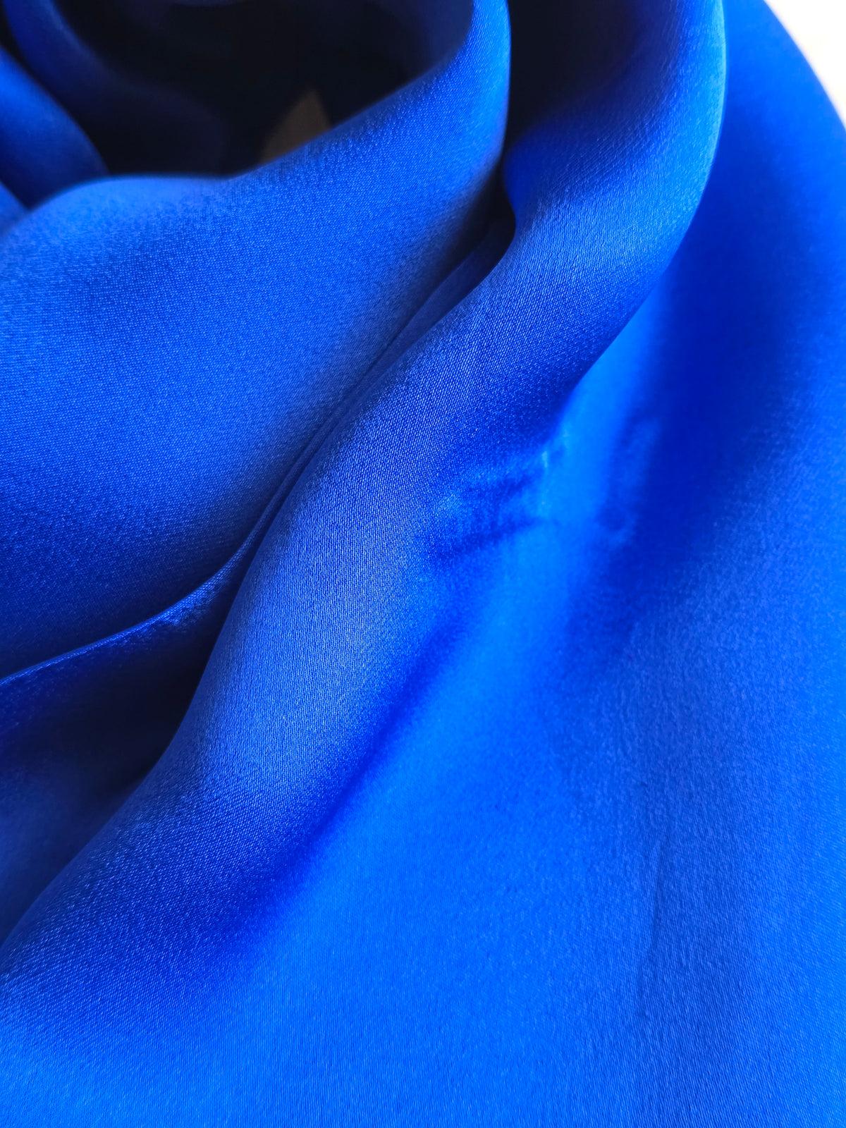 Foulard Soie Premium – Rectangle 170 x 60 cm bleu royal