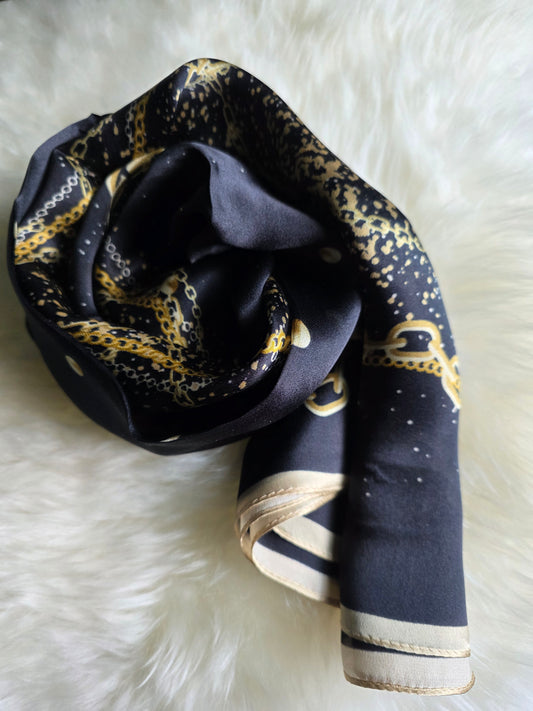 Foulard Soie Premium – Rectangle 170 x 60 cm noir