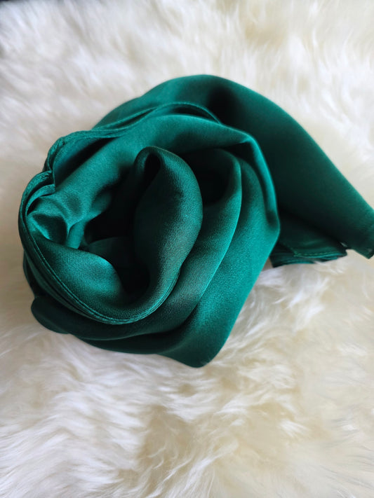 Foulard Soie Premium – Rectangle 170 x 60 cm vert royal