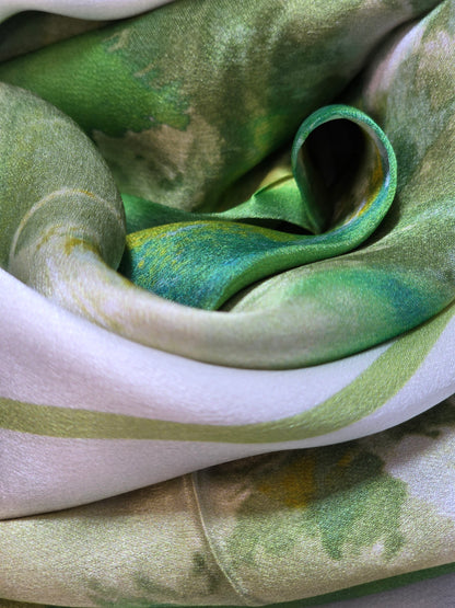 Foulard Soie Premium – Rectangle 170 x 60 cm Vert