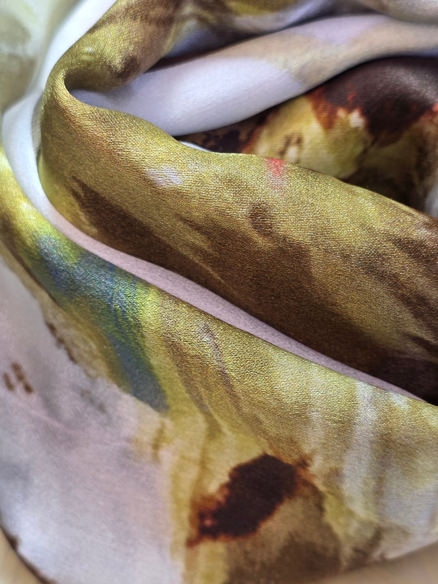Foulard Soie Premium – Rectangle 170 x 60 cm brun