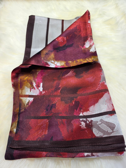 Foulard Soie Premium – Rectangle 170 x 60 cm bordeaux