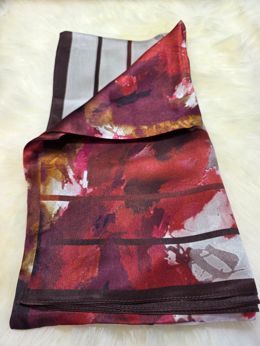 Foulard Soie Premium – Rectangle 170 x 60 cm bordeaux