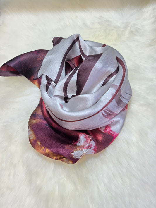 Foulard Soie Premium – Rectangle 170 x 60 cm bordeaux