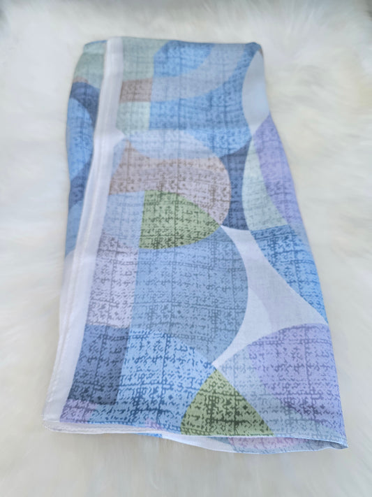 Foulard Soie Premium – Rectangle 170 x 60 cm Bleu