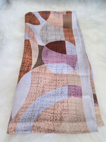 Foulard Soie Premium – Rectangle 170 x 60 cm Orange brulé