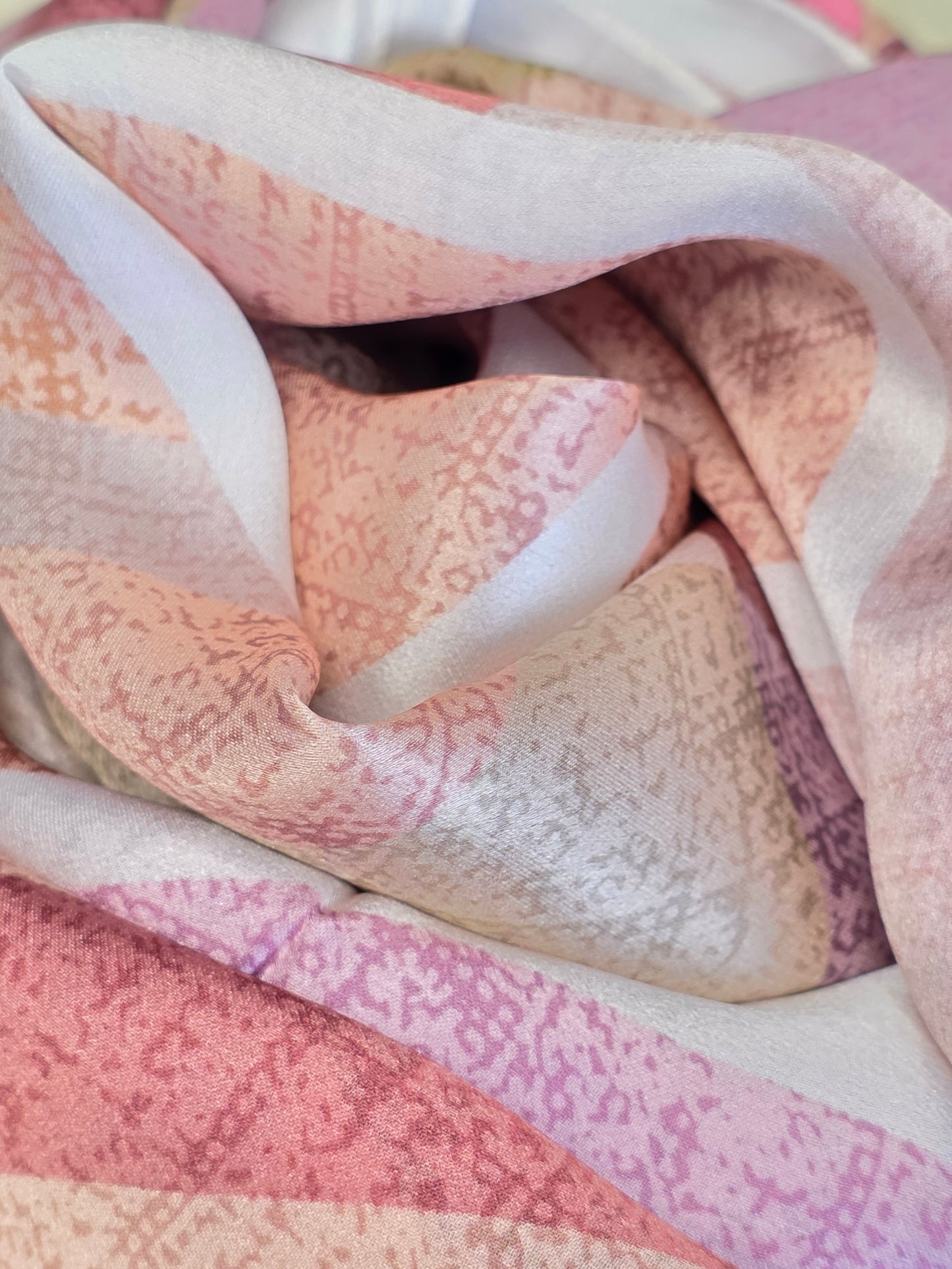 Foulard Soie Premium – Rectangle 170 x 60 cm Rose