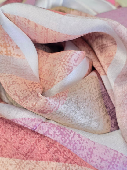 Foulard Soie Premium – Rectangle 170 x 60 cm Rose