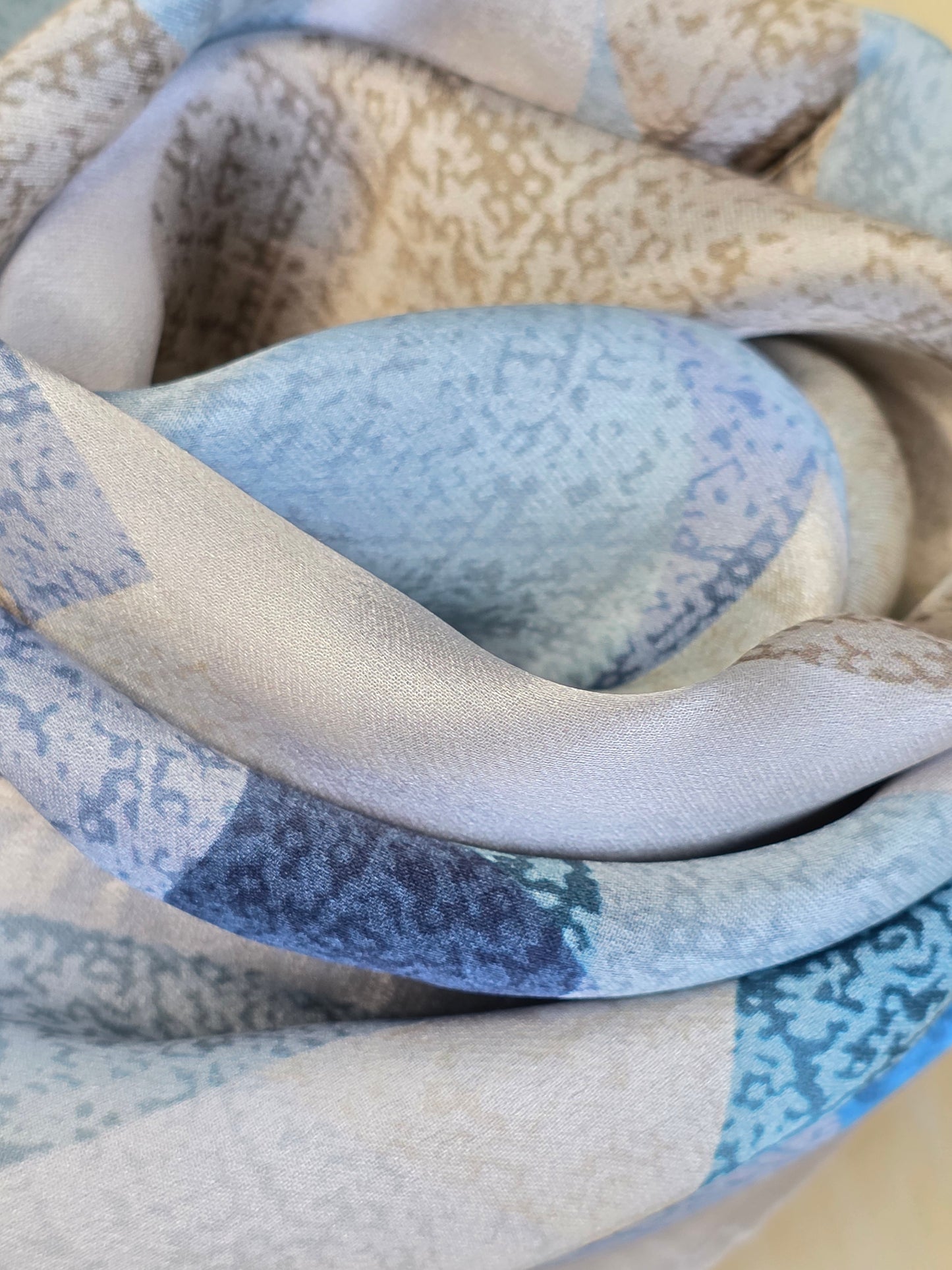 Foulard Soie Premium – Rectangle 170 x 60 cm Bleu ciel