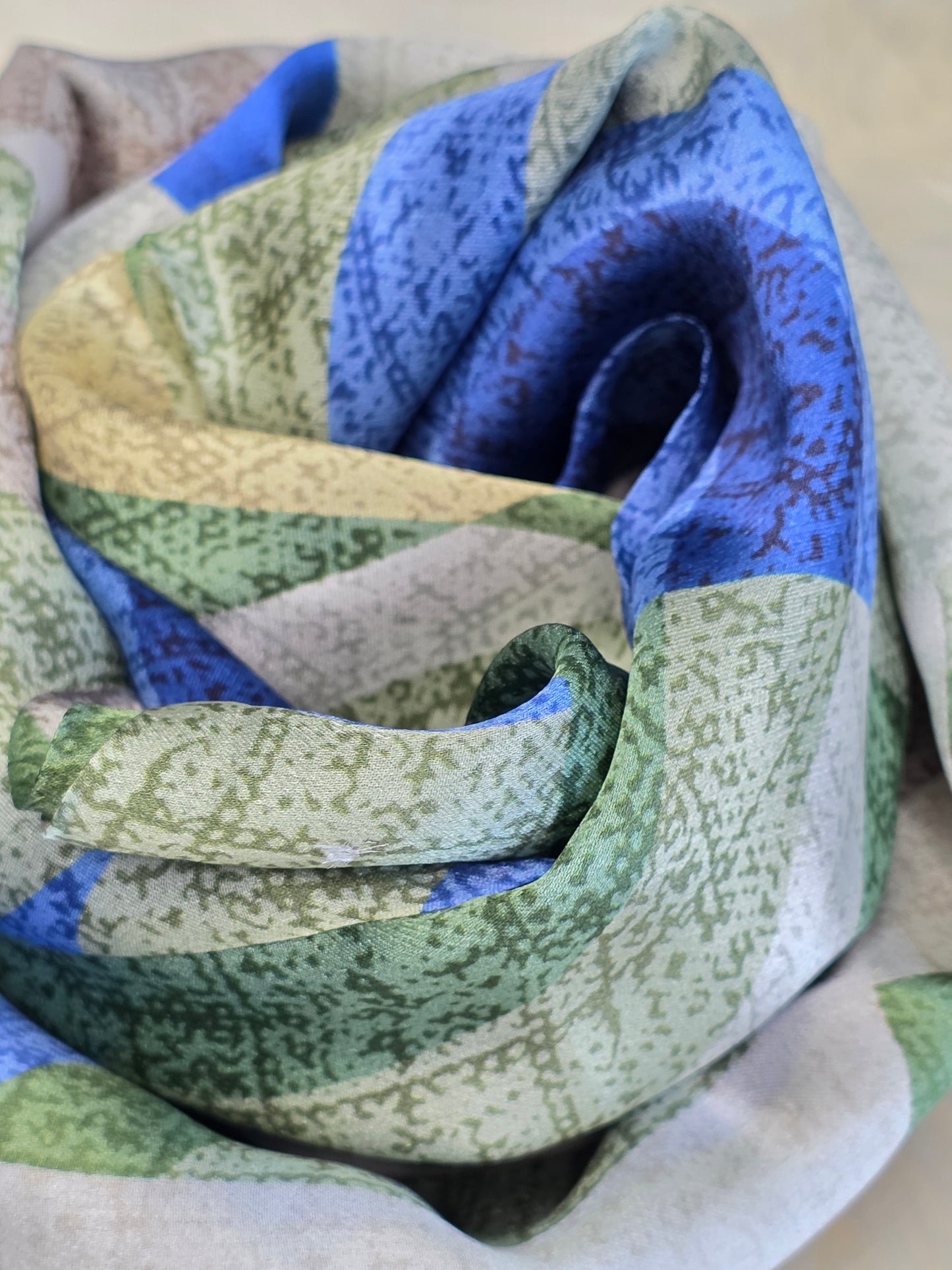 Foulard Soie Premium – Rectangle 170 x 60 cm Bleu
