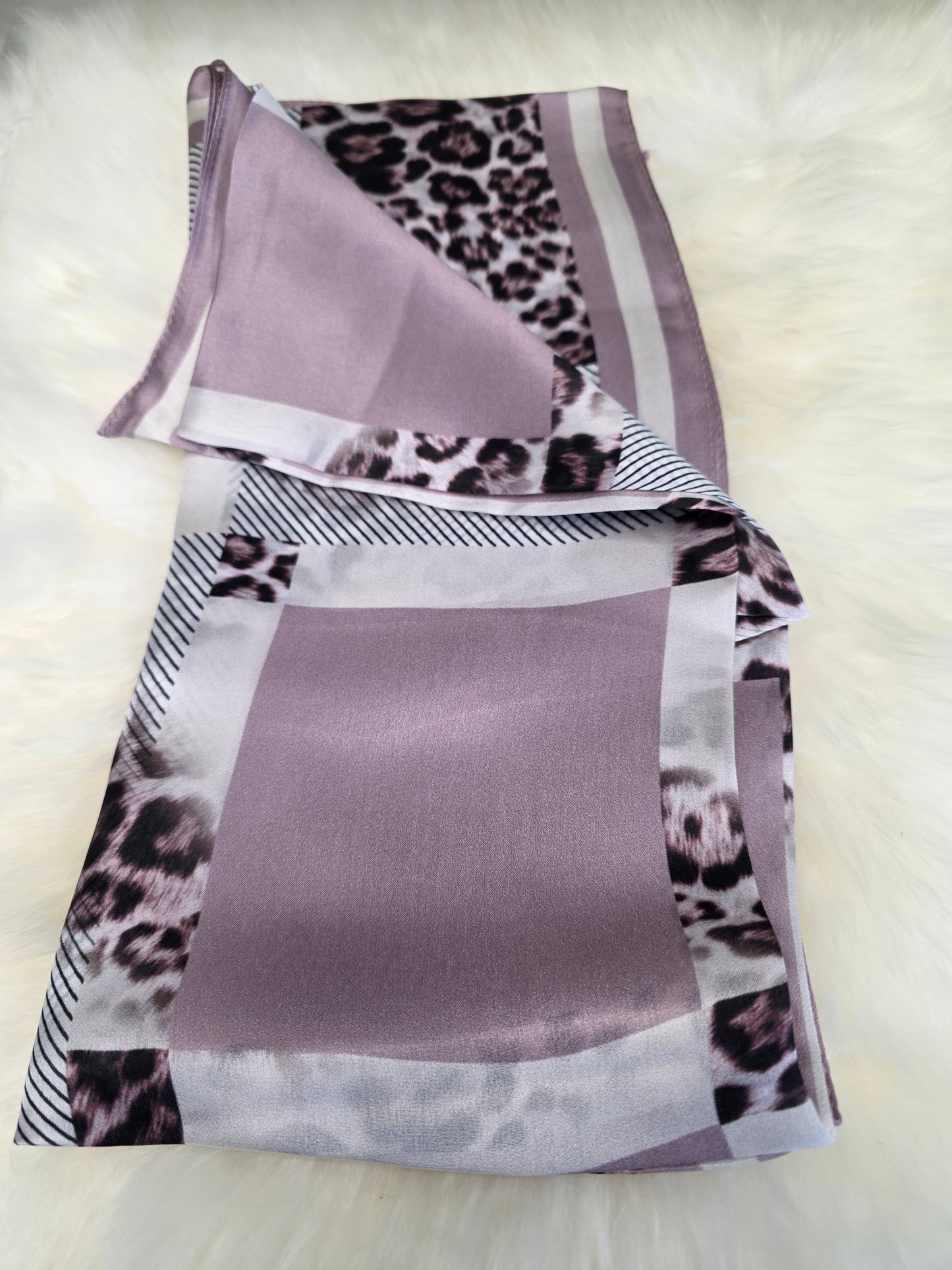 Foulard Soie Premium – Rectangle 170 x 60 cm Lilas
