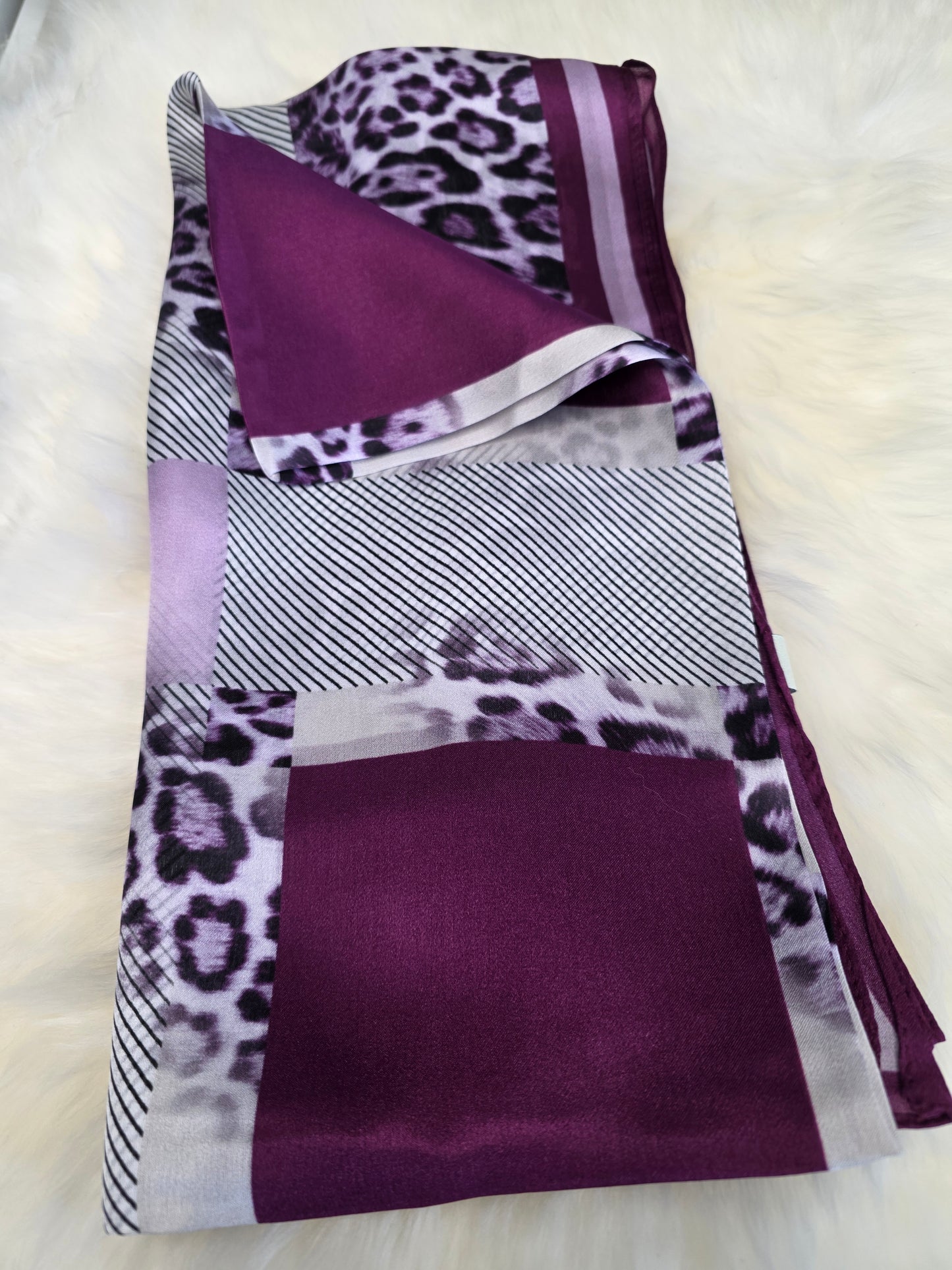 Foulard Soie Premium – Rectangle 170 x 60 cm Gris Mauve
