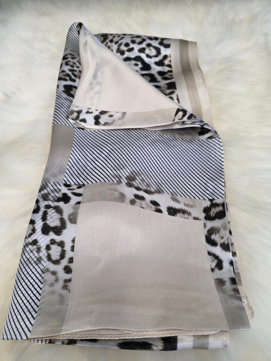 Foulard Soie Premium – Rectangle 170 x 60 cm Taupe