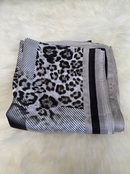 Foulard Soie Premium – Rectangle 170 x 60 cm Gris