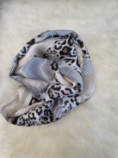 Foulard Soie Premium – Rectangle 170 x 60 cm Gris
