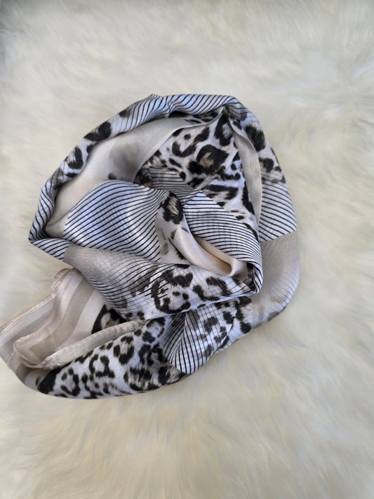 Foulard Soie Premium – Rectangle 170 x 60 cm Gris