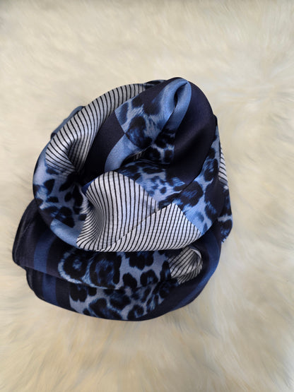 Foulard Soie Premium – Rectangle 170 x 60 cm Bleu marin