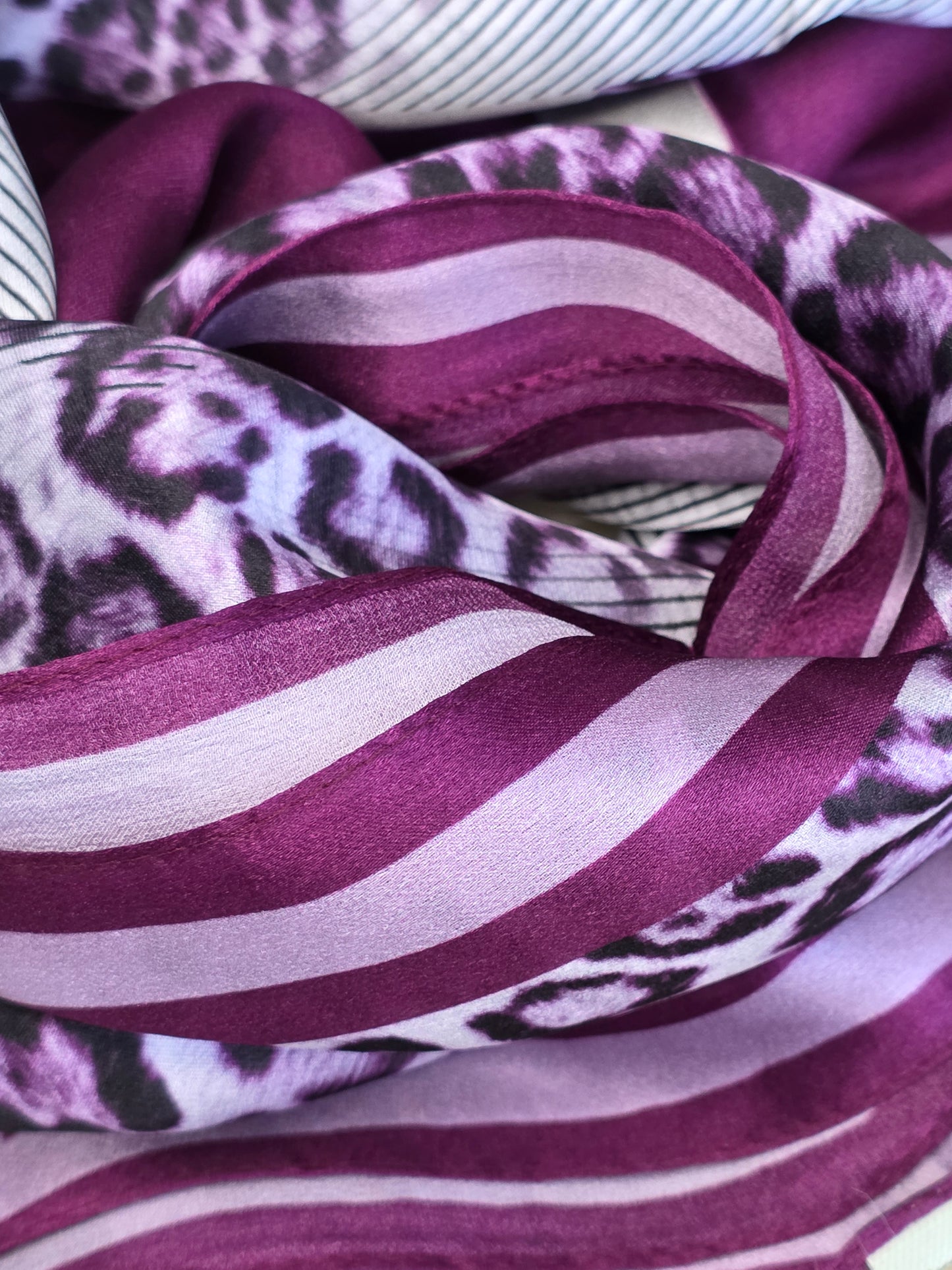 Foulard Soie Premium – Rectangle 170 x 60 cm Gris Mauve