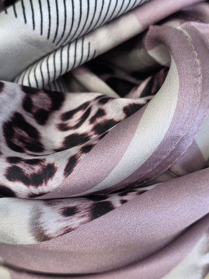 Foulard Soie Premium – Rectangle 170 x 60 cm Lilas