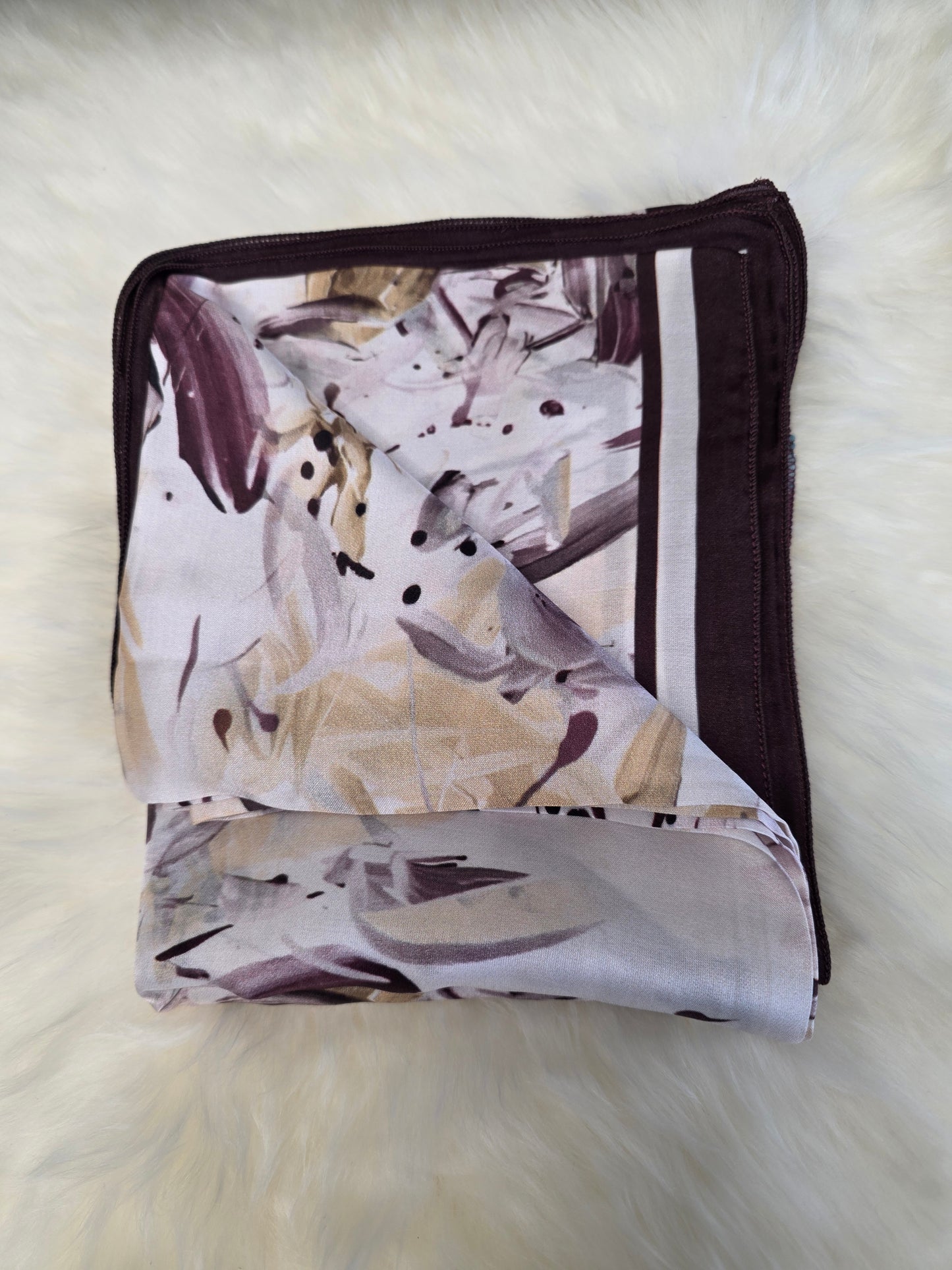 Foulard en Fibre de Soie imprimé 170×60 cm A04