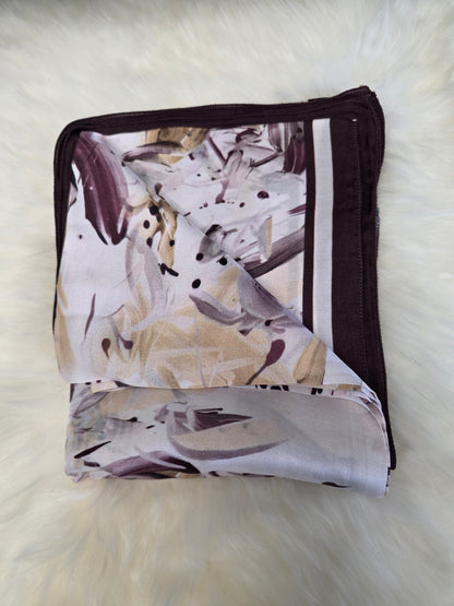 Foulard en Fibre de Soie imprimé 170×60 cm A04