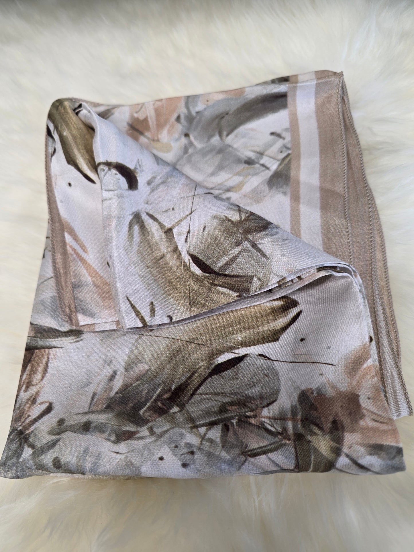 Foulard en Fibre de Soie imprimé 170×60 cm A05