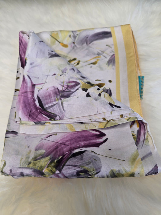 Foulard en Fibre de Soie imprimé 170×60 cm A02
