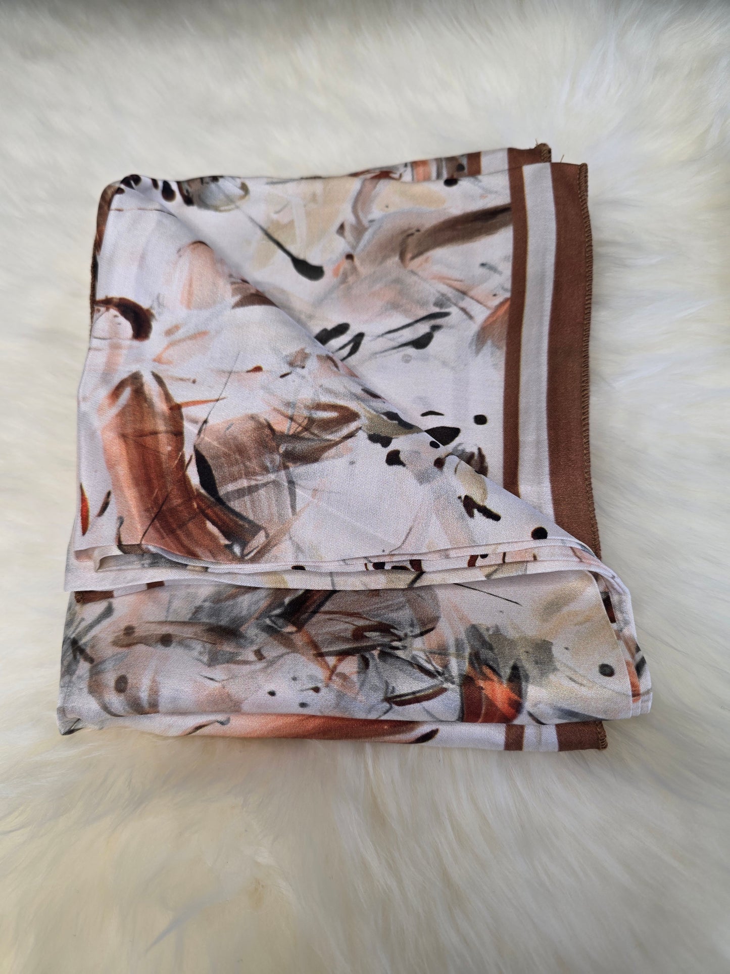 Foulard en Fibre de Soie imprimé 170×60 cm A11
