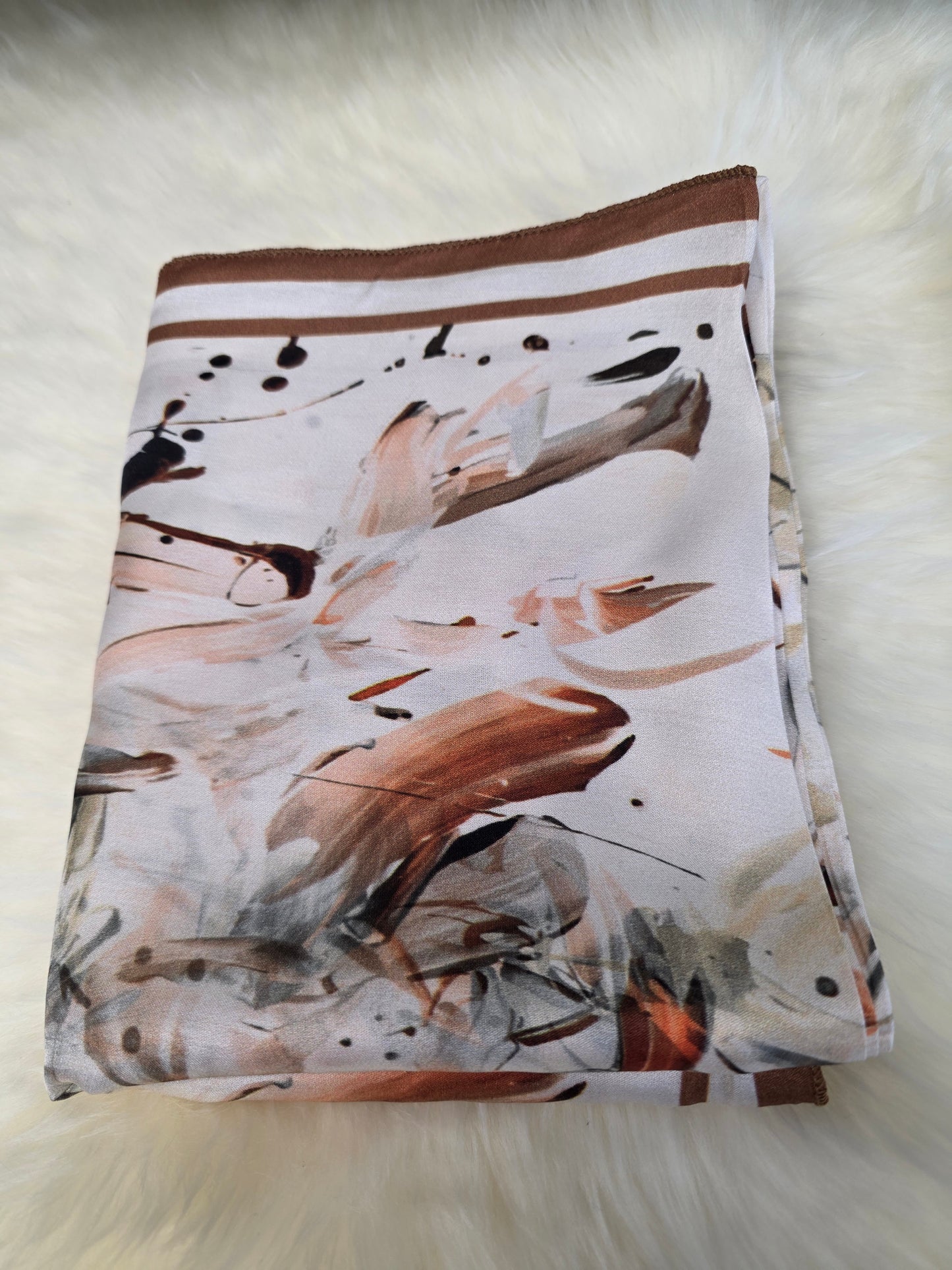 Foulard en Fibre de Soie imprimé 170×60 cm A11