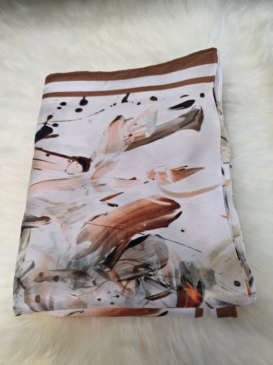 Foulard en Fibre de Soie imprimé 170×60 cm A11