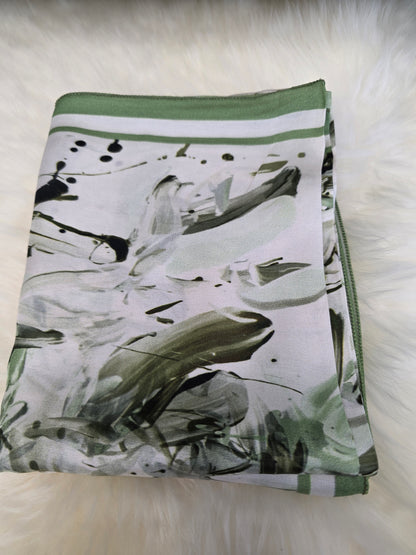 Foulard en Fibre de Soie imprimé 170×60 cm A03