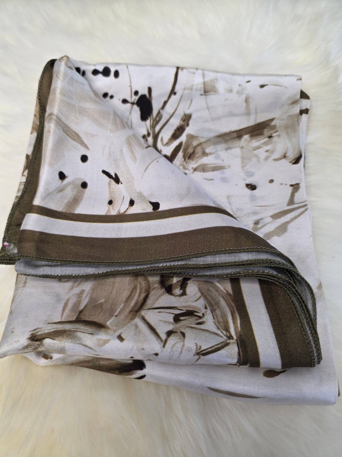 Foulard en Fibre de Soie imprimé 170×60 cm A06
