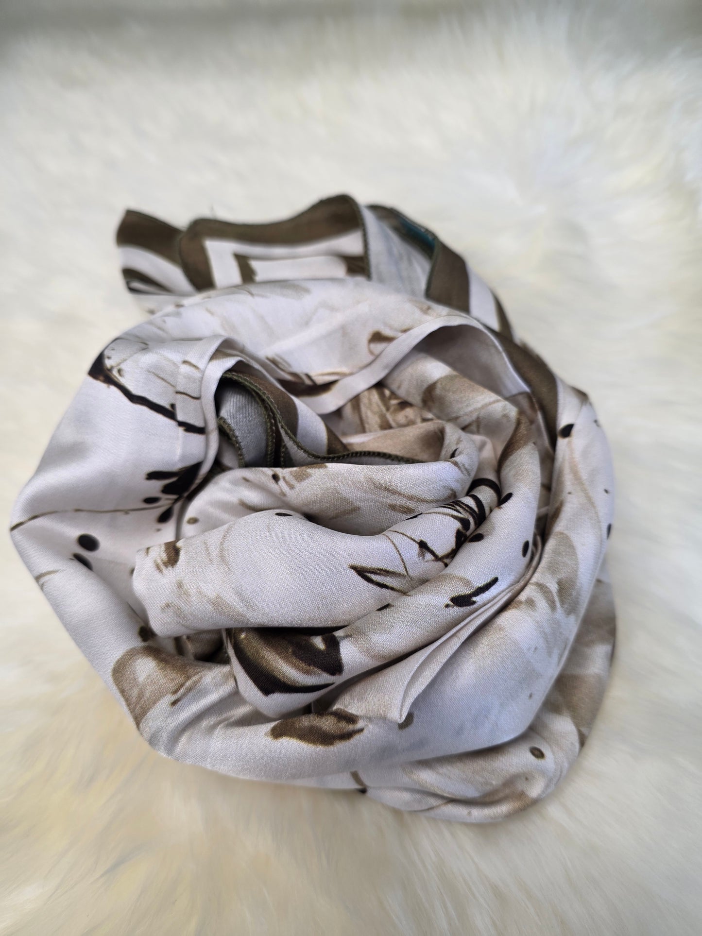 Foulard en Fibre de Soie imprimé 170×60 cm A06