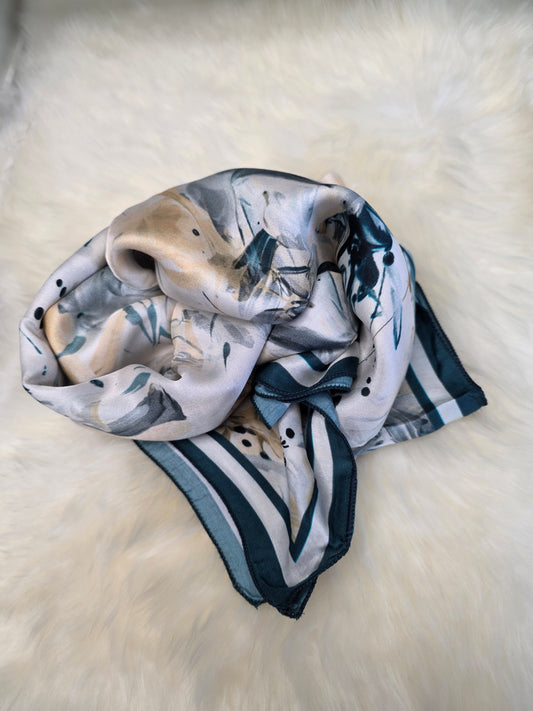 Foulard en Fibre de Soie imprimé 170×60 cm A07